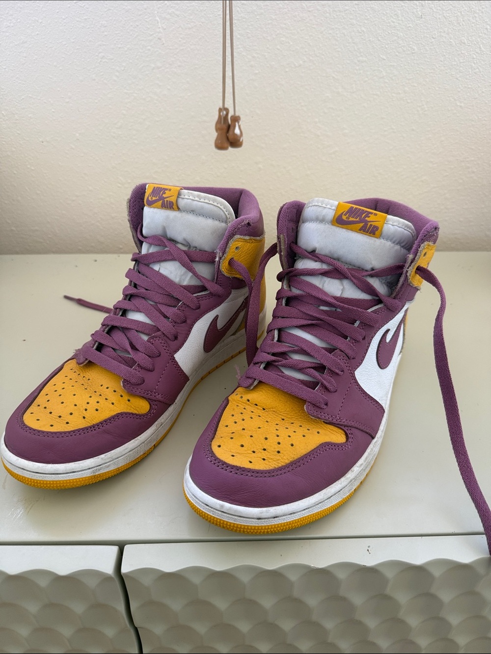 Nike Dunks in Purple and yellow